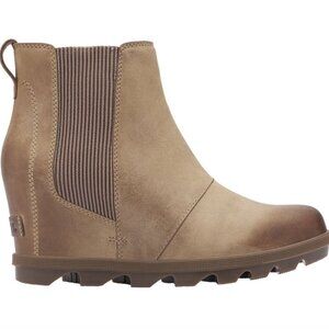 Sorel Joan of Arctic II Wedge Slip-On Booties Tan Leather Size 8 Waterproof